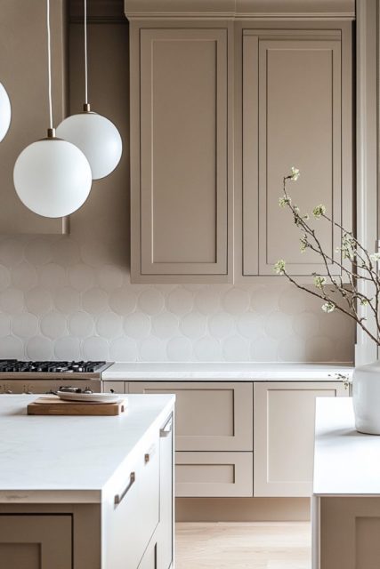 Villa High Luxury Eco-friendly Shaker Modular Custom Beige Modern Kitchen Cabinets For Apartment villa