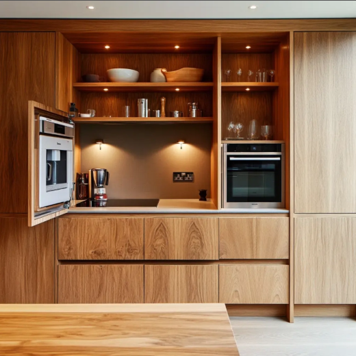 Modern  Kitchen Cabinets Furniture Interior Design Idea Kitchen Cabinets Natural wooden Kitchen Cabinet Set