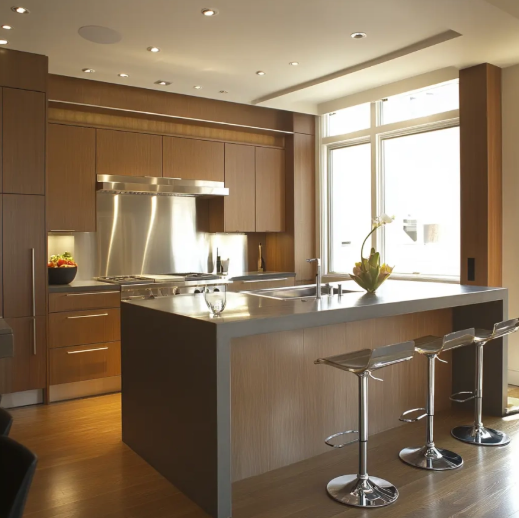 Classic Designs Modern Custom Grey Marble Kitchen Cabinets With Island for Apartment Kitchen Cabinets Complete Sets Furniture for Sale