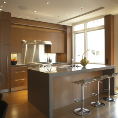Classic Designs Modern Custom Grey Marble Kitchen Cabinets With Island for Apartment Kitchen Cabinets Complete Sets Furniture for Sale