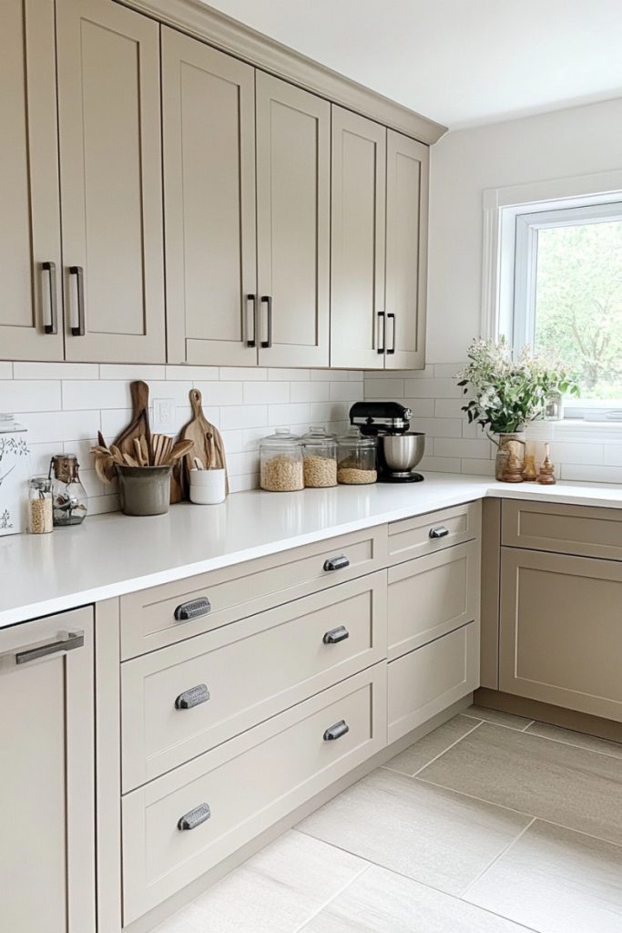 Villa High Luxury Eco-friendly Shaker Modular Custom Beige Modern Kitchen Cabinets For Apartment villa