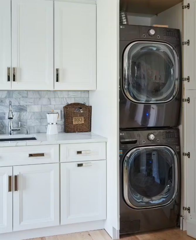 Eco-Friendly Modern Modular White Shaker Kitchen Cabinets With Sink Drawer Basket Faucet Custom Size & Color