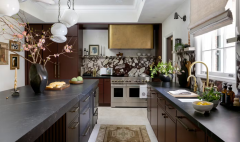 Custom Modern Full Kitchen Modular White Oak Wood Veneer Shaker Style Complete Kitchen Cabinet Set Furniture
