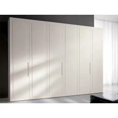 Modern Latest White Wooden Bedroom Wardrobe with Opening Door and White Modern Closets for Storage