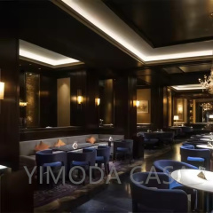 Modern Restaurant Table and Chair Set with Wood Construction Durable Commercial Furniture