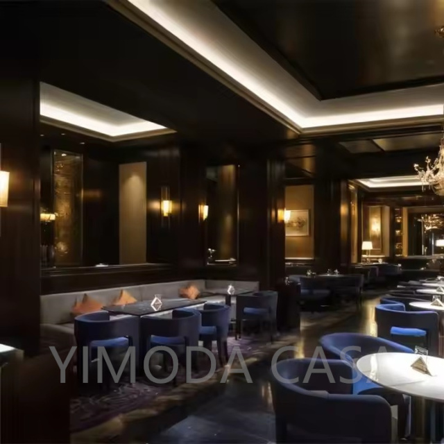 Modern Restaurant Table and Chair Set with Wood Construction Durable Commercial Furniture
