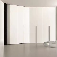 Modern Latest White Wooden Bedroom Wardrobe with Opening Door and White Modern Closets for Storage