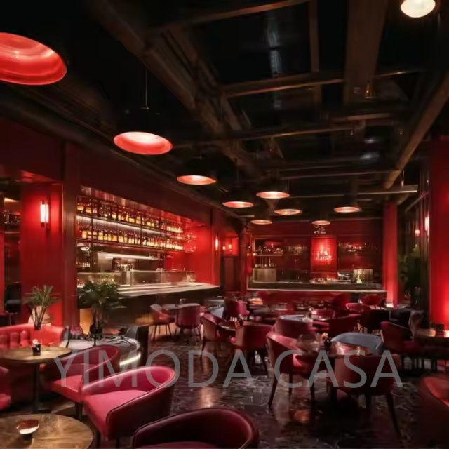 Light Luxury Retro bar Fast Food Restaurant Design Green Cafe Booth Sofa Tables and Green velvet Dining Chairs Set for Restaurant