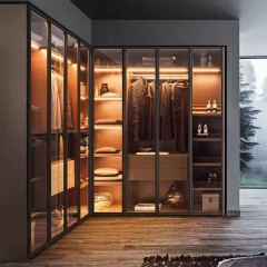 Custom Modern Sliding Wooden Wardrobe for Bedroom or Living Room Home Furniture for Hotel Apartment Closet Storage