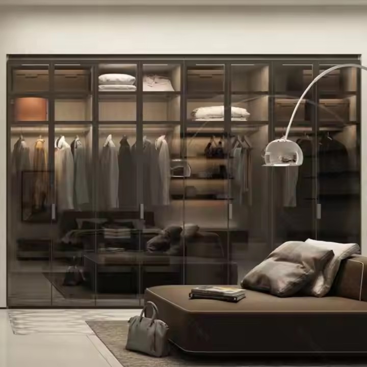 Custom Modern Sliding Wooden Wardrobe for Bedroom or Living Room Home Furniture for Hotel Apartment Closet Storage