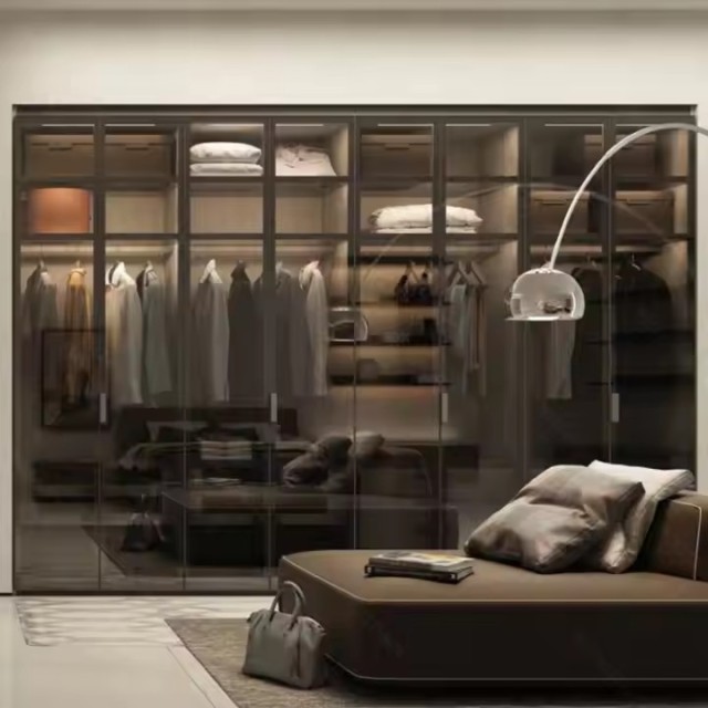 Custom Modern Sliding Wooden Wardrobe for Bedroom or Living Room Home Furniture for Hotel Apartment Closet Storage