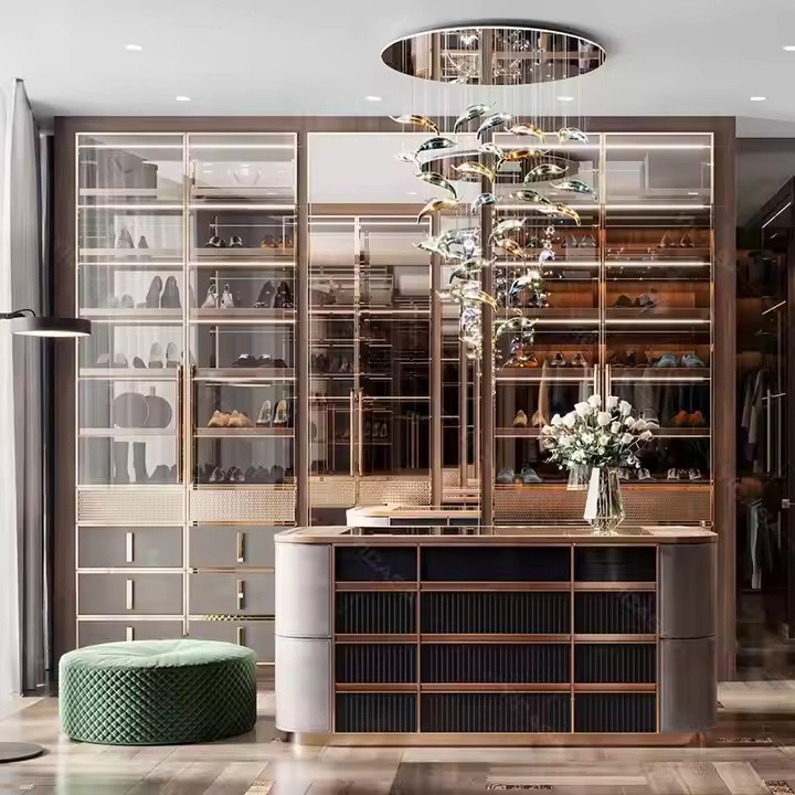 Modern Bedroom Wooden Wardrobe Set with Sliding Doors Eco-Friendly Design for Living Room & Hotel Use Bedroom Wardrobe Closet