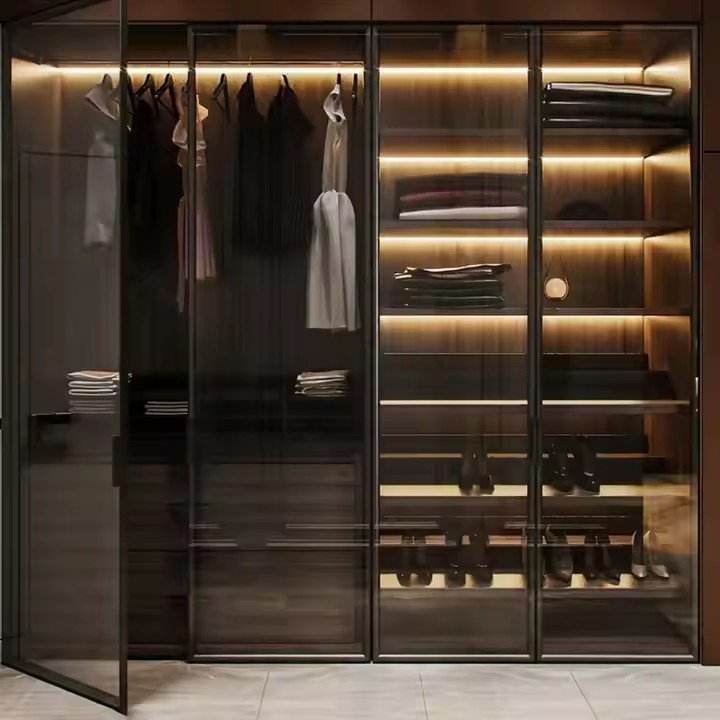 Modern Bedroom Wooden Wardrobe Set with Sliding Doors Eco-Friendly Design for Living Room & Hotel Use Bedroom Wardrobe Closet