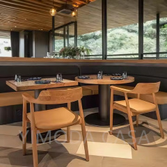 Customization Commercial Restaurant Furniture Chair and Table Set Strong Dining Backrest Coffee Chair