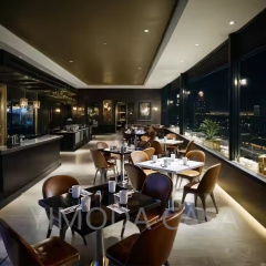 Hot Sale Custom Durable Industrial Wood Commercial Project Dining Hotel Cafe Restaurant Furniture Table and Chair