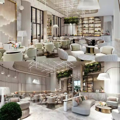 Modern Light Luxury Hot Sales Table and Chair Commercial Dining Casual Velvet Solid Wood Sofa Booth Simple Restaurant Furniture