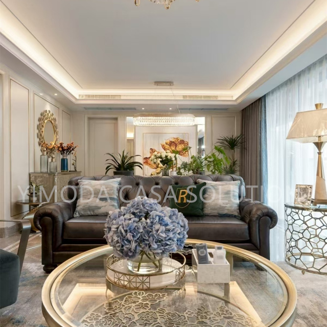 Villa Living Room Designer Furniture One Stop Solution High End Comfortable Sectional Couch Luxury Modern Sofa for Designers
