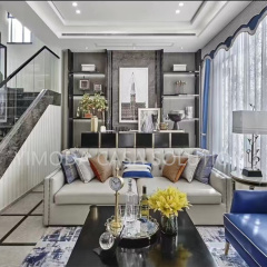 Modern Dining Room Furniture One-Stop Shopping Furniture Dining Room Set Rectangular table with beige tufted leather dining chair