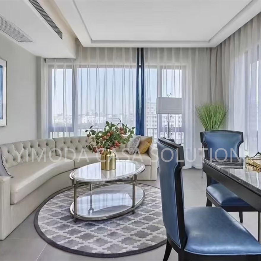 one-stop furniture solution Modular modern Round beige leather chesterfield sofa set furniture waiting room sofa luxury Reception Sectional Office Sofa