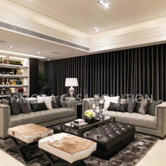 One Stop Solution Luxury Hotel Modular Chesterfield tufted grey fabric Sofa Set Modern Hotel Lobby Reception Armchair Furniture for Lounge Area