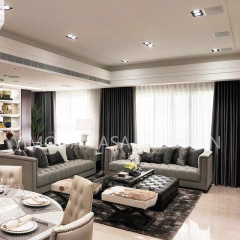 One-Stop Solution High End Hotel Room Project Furniture Hotel White leather tufted Bedroom Sets Beds Wardrobes Dining Tables Furniture Set
