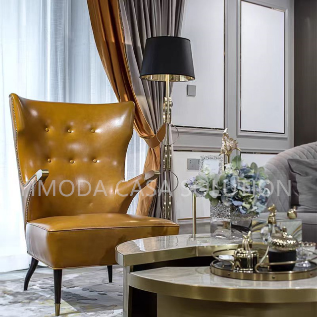 Modern Luxury Italian Style Villa Living room Furniture One Stop Solution Grey orange sofa chair set Design living room sofa