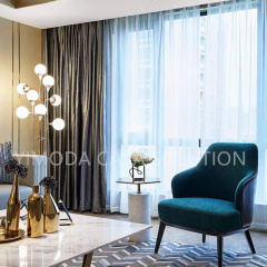 Customized Modern Style 5-Star Eco-Friendly Durable One Stop Solution Llving room sofa grey blue tuifted sofa couch villa Hotel Furniture