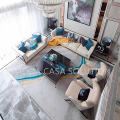 Villa Living Room Designer Furniture One Stop Solution High End Comfortable Sectional Couch Luxury Modern Sofa for Designers