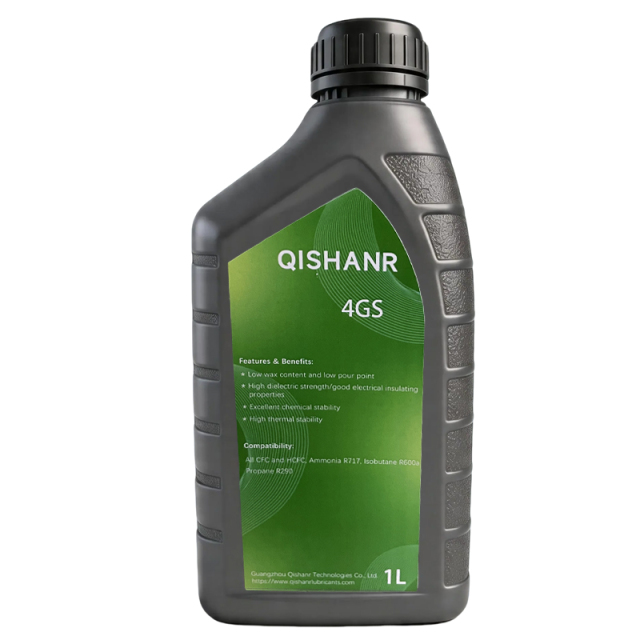 QISHANR 4GS High Viscosity Mineral Refrigeration Oil 1L - ISO 56 Naphthenic Compressor Lubricant