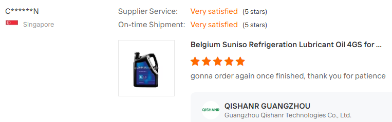 Customer review - Repeat order commitment for QISHANR compressor oil