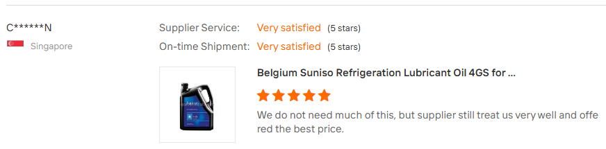 Customer review - Best price and good treatment from QISHANR oil supplier