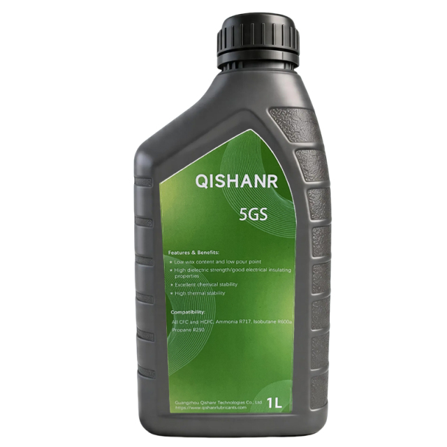 QISHANR 5GS Premium Heavy-Duty Mineral Refrigeration Oil 1L - ISO 100 Naphthenic Compressor Lubricant