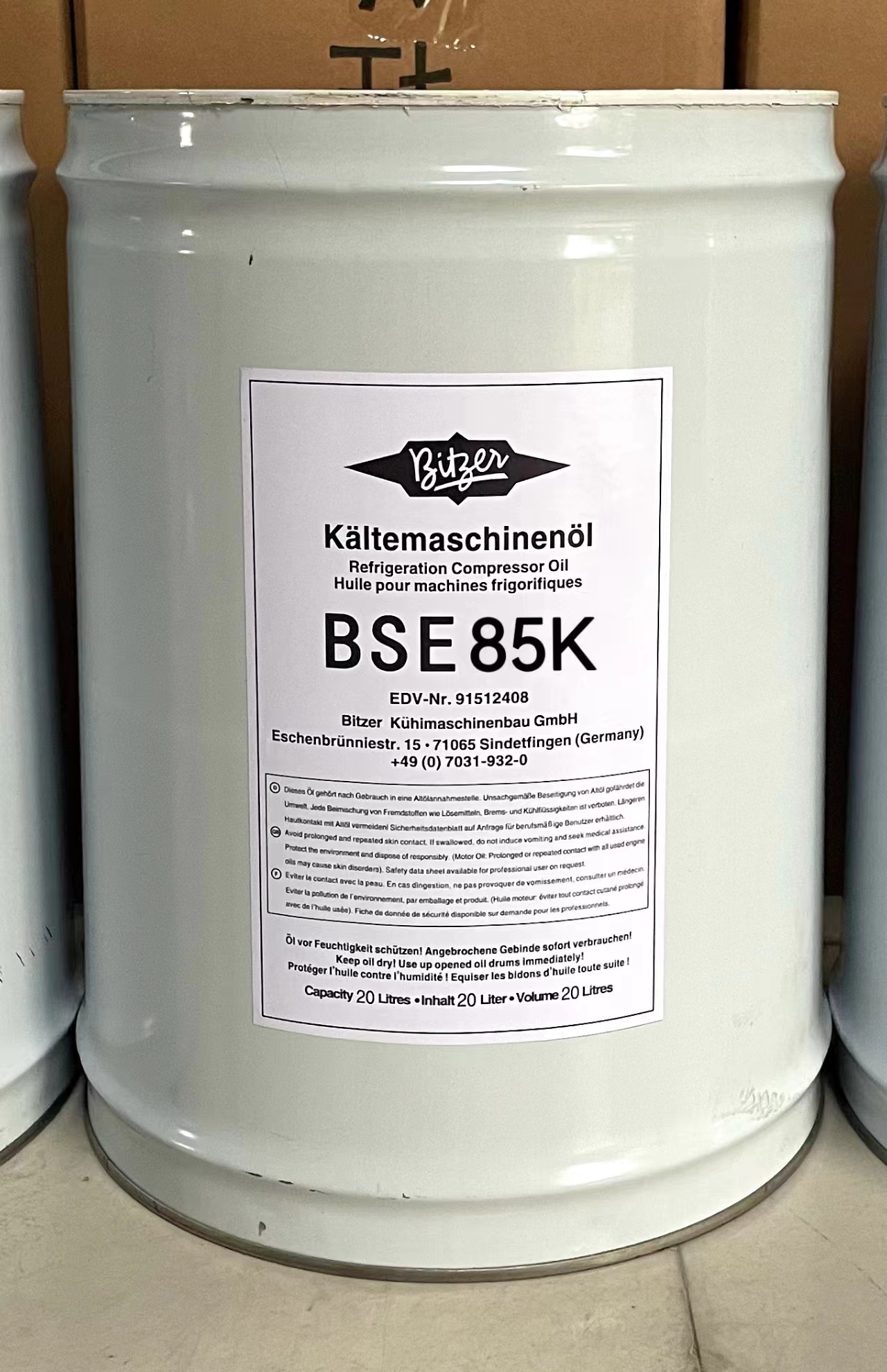 Bitzer BSE85K POE Refrigeration Oil ISO VG85 for R744 CO2 Systems