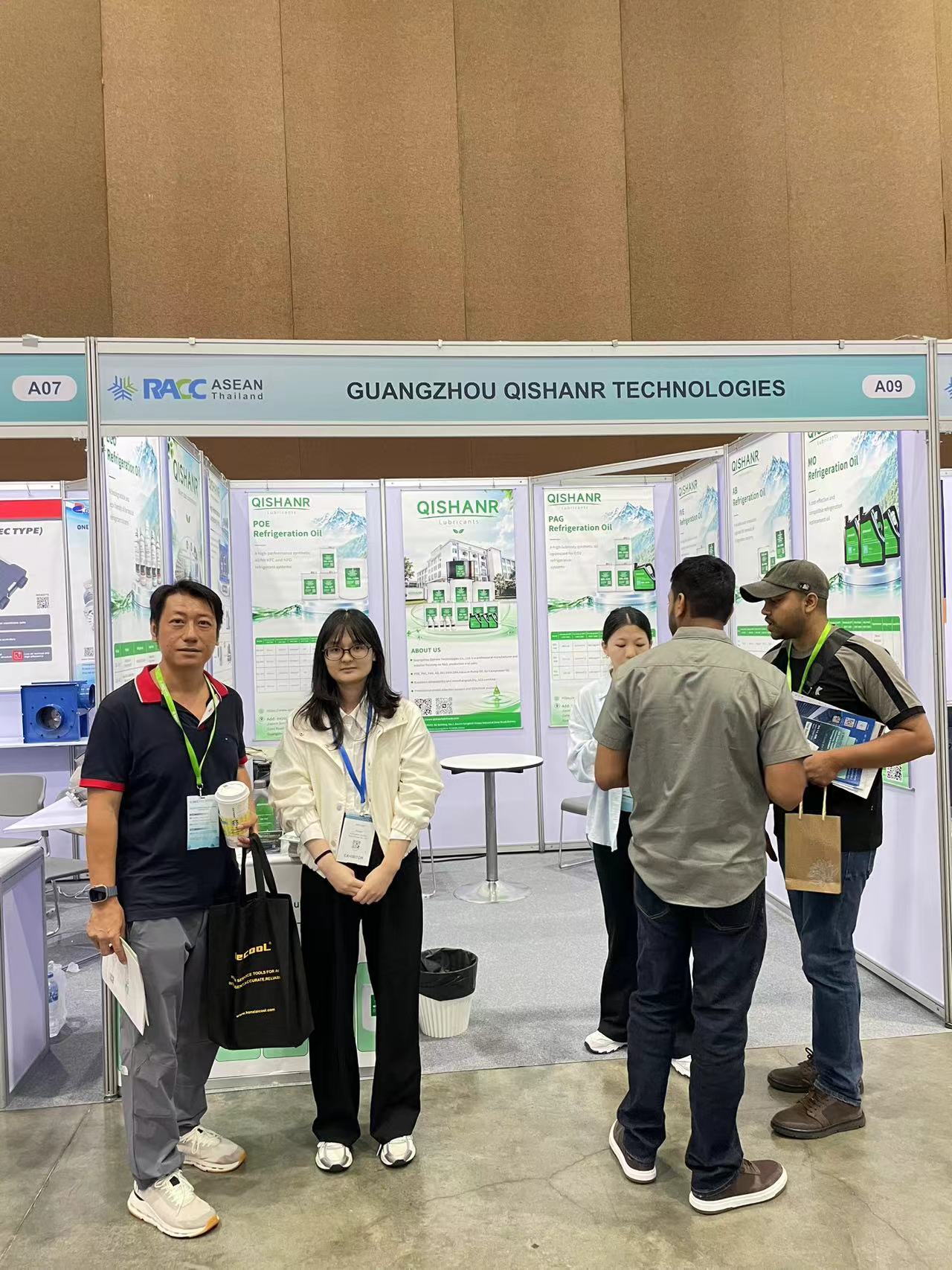 Visitors at QISHANR Booth A09 during RACC ASEAN 2026