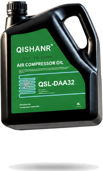 QISHANR QSL-DAA32 air compressor oil in a 4 litre container