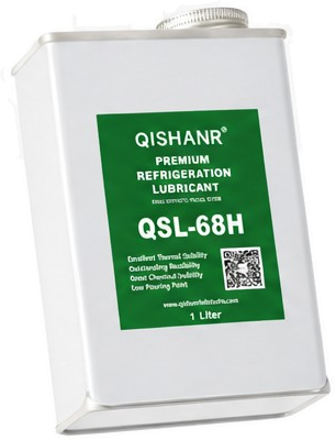 QISHANR QSL-68H polyol ester refrigeration lubricant in a 1 litre tin