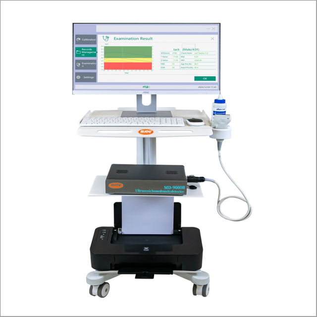 MJD-9000B / Portable ultrasound bone density detector with a cart