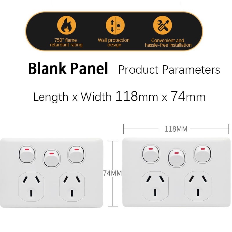 Double Power Point with Extra Switch Socket Outlet