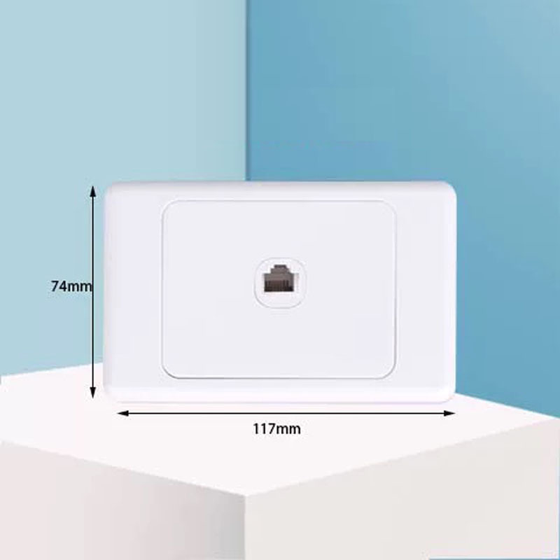 Australian CAT6 Network Cable Wall Plates White for Home Offices