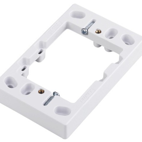 Surface Mounting Block, 18 mm Depth, White
