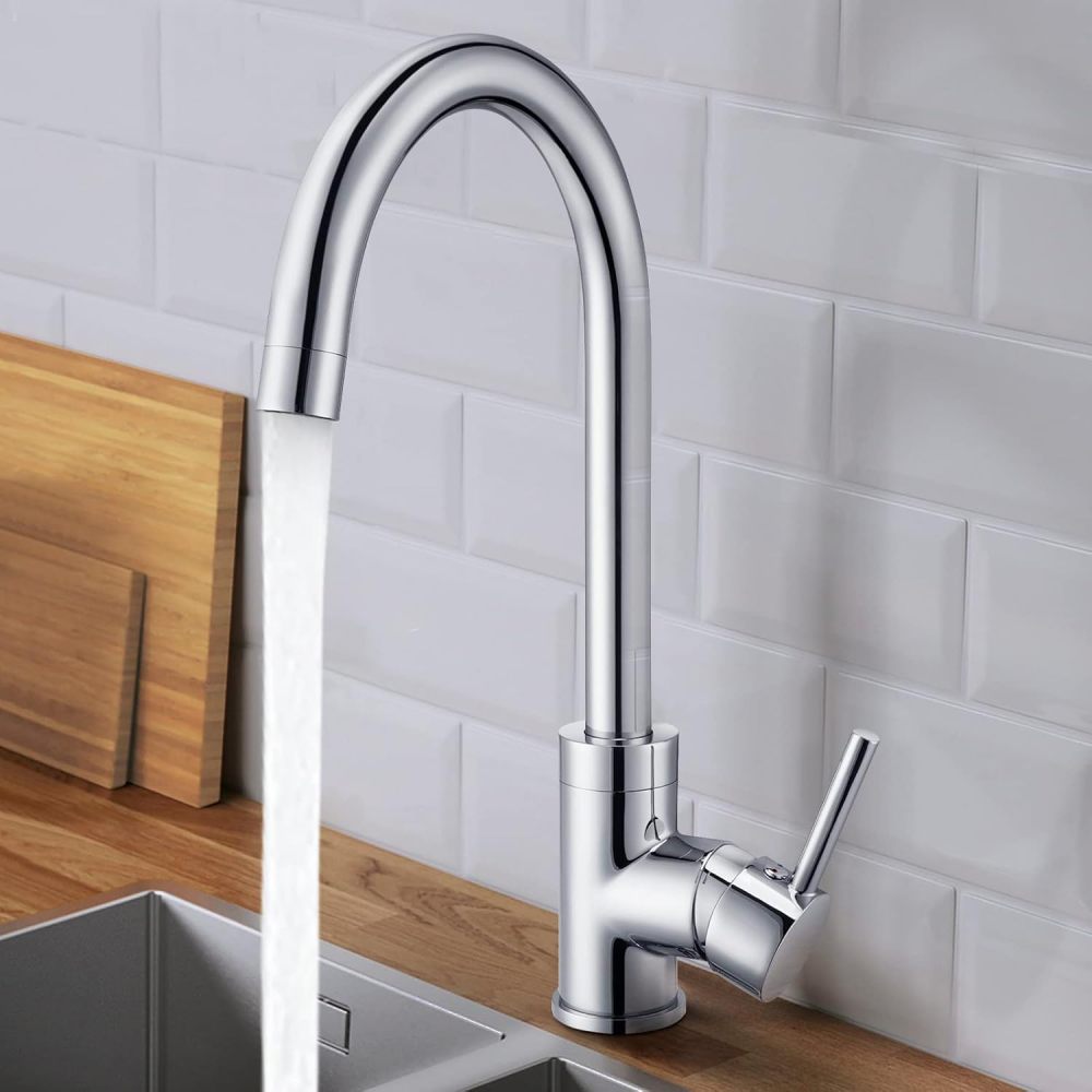 WELS Kitchen Mixer Tap Swivel Gooseneck Kitchen Taps Kitchen Laundry Sink Tap