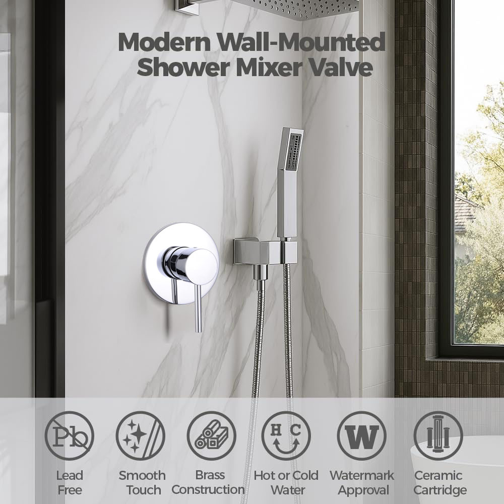 35mm Chrome Resonance Pin Lever Shower Mixer