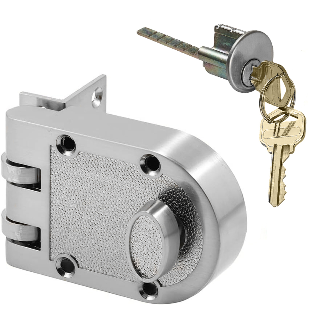 TABUBIL Door Lock Chromed Single Cylinder Deadlock Suits Left&Right