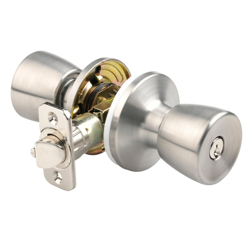 TABUBIL Entrance Lock - Tulip Style Knobset (Stainless Steel)