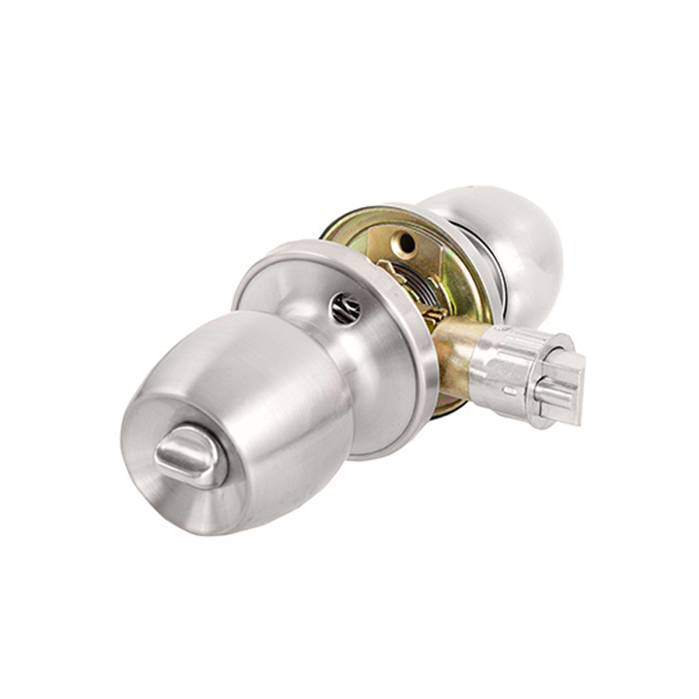 TABUBIL Keyed Entry Door Knob with Lock,Ball Door Knob,Interior and Exterior Lock in Solid Stainless Steel