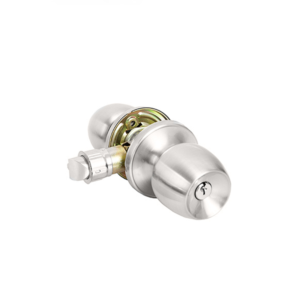TABUBIL Keyed Entry Door Knob with Lock,Ball Door Knob,Interior and Exterior Lock in Solid Stainless Steel