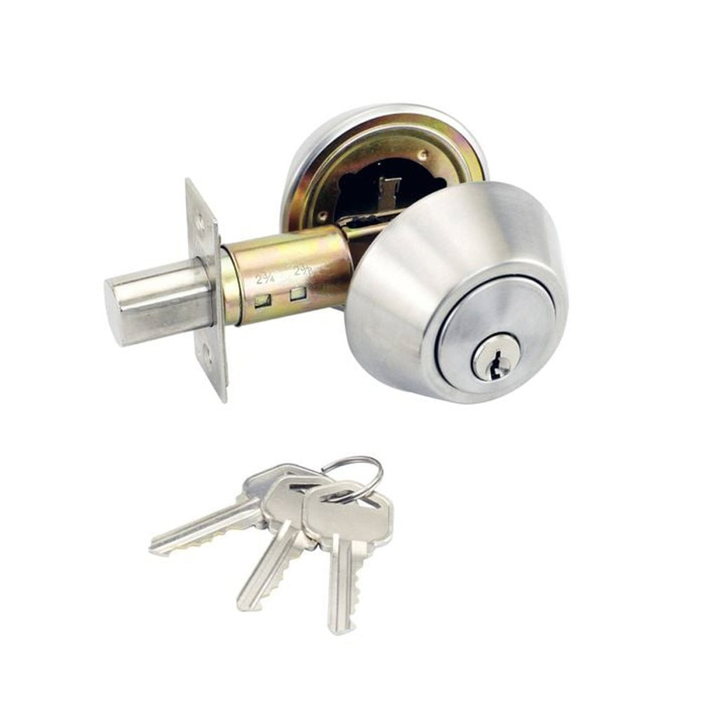TABUBIL Brushed Nickel Double Cylinder Deadbolt