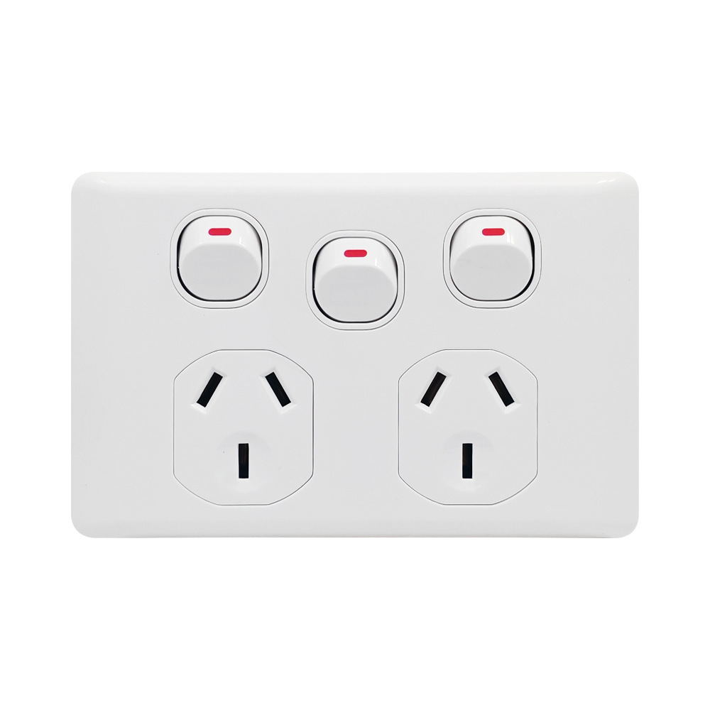 TABUBIL Double Power Point, Australian Switch & Socket Combo
