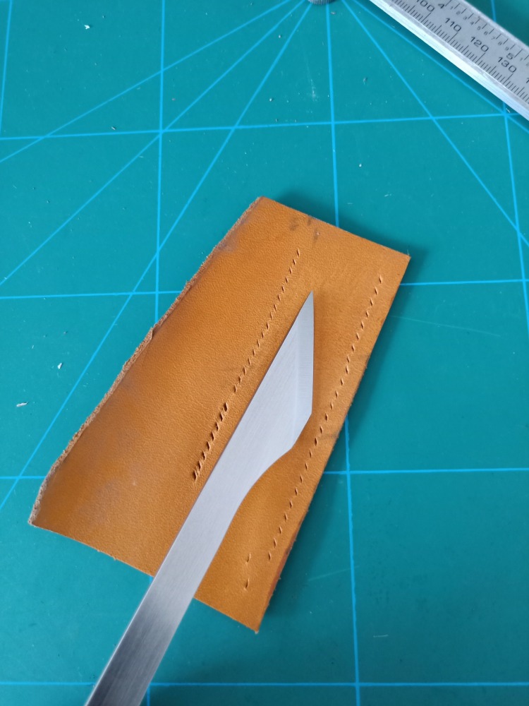 KL full-steel double side bevel pattern knife