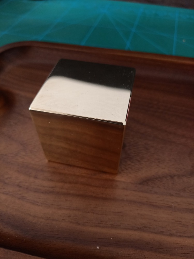 Square solid brass weight